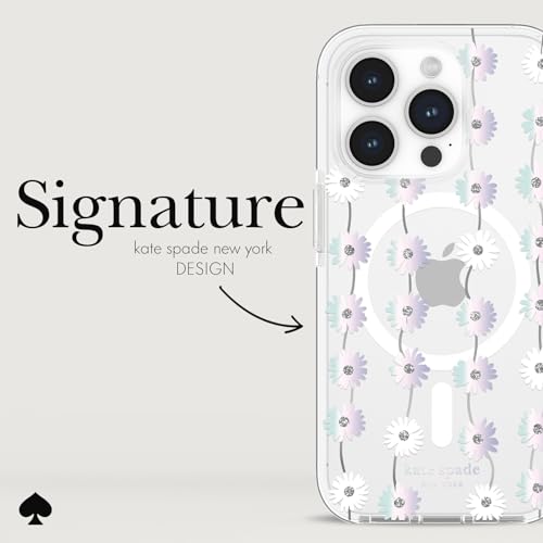Kate Spade New York Etui do iPhone'a 15 Pro, kompatybilne z MagSafe, Daisy Chain Iridescent