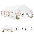 YITAHOME 20x40FT Party Tent Heavy Duty PVC Wedding Event Shelters White Upgraded Galvanized Ripple Canopy with Large Roof Removable Sidewalls & 4 Storage Bags 600D Oxford Commercial