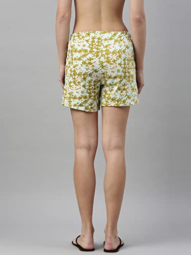 Image of Enamor Drawstring Mid Thigh Length Mid Rise Basic Shorts - Relaxed Fit, Super Soft Cotton - E062