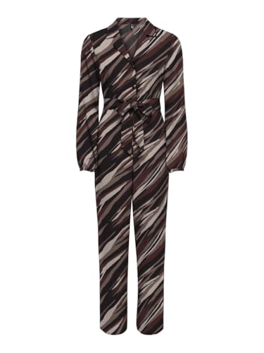 ONLY Onlnova Life Elite L/S Zira Mono, Brown Stone/AOP: 589 Russet Graphic, XS para Mujer