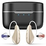 Hearing Aids Rechargeable for Seniors,Smart Noise Reduction & Echo Cancellation for Clear Sound, Comfort Fit & One-Touch Control