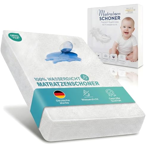 Alavya Home&reg; Matratzenschoner 60x120 wasserdicht & atmungsaktiv | Oeko-Tex Babybett N&auml;sseschutz Spannbettlaken aus Baumwolle &ndash; Ger&auml;uschlos, Waschbar, Anti-Milben, Weich f&uuml;r ruhigen Babyschlaf