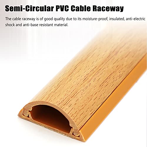 Cable Management Channel, Cubierta para cables con diseño de veta de madera, canaleta para cables bajo escritorio con adhesivo, fácil de instalar (Color: Estilo 5, Tamaño: 3 cables) miniatura 4