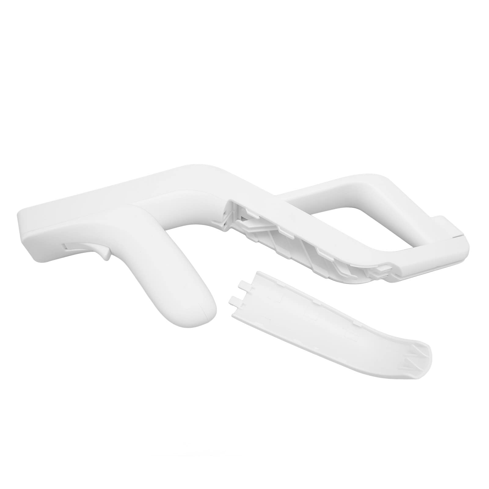 Yoidesu Gamepad Light Gun pour Wii Controller, Blanc Stable Réduit la Fatigue Résistant aux Rayures Accessoire Light Gun pour Jeux de Sport de Tir Électronique(Blanc)
