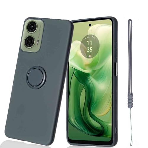 �yAqier�z�݊��� Motorola Moto G24/Moto G04 �p �\�t�g �X�}�z�P�[�X�i�u���b�N�j ���g���[�� ���gg04 �����O�P�[�X �ɔ� TPU �ϏՌ� �X�^���h�@�\ 360°��] �ԍڃz���_�[ �g�уJ�o�[ ���gg24 Black