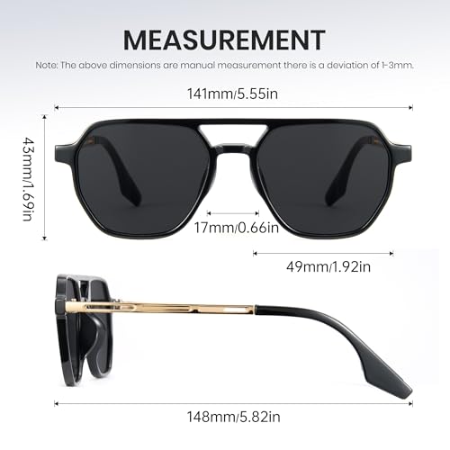 Cyxus Aviator Sunglasses for Women Trendy Shades UV Protection 1195 | Vintage 70s Style,Ideal for Beach Music Festivals Shopping Driving — view 6