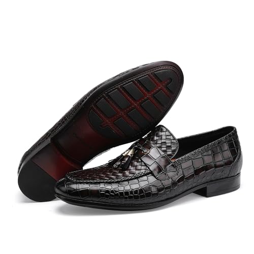 Classic Shoes for Men, Leather Dress Shoes Slip on Peny Loafers Derby Shoes3