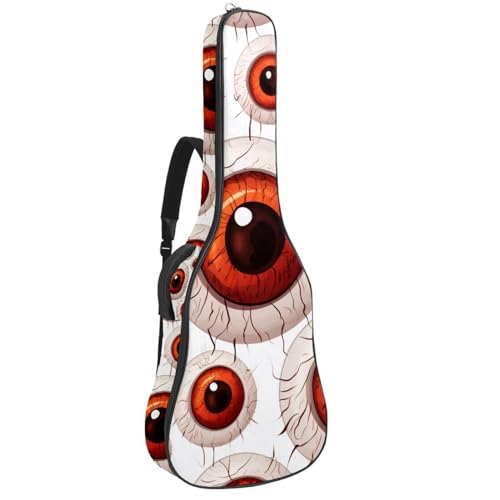 Sac pour guitare acoustique Art Halloween Eyeballs housse guitare basse élec