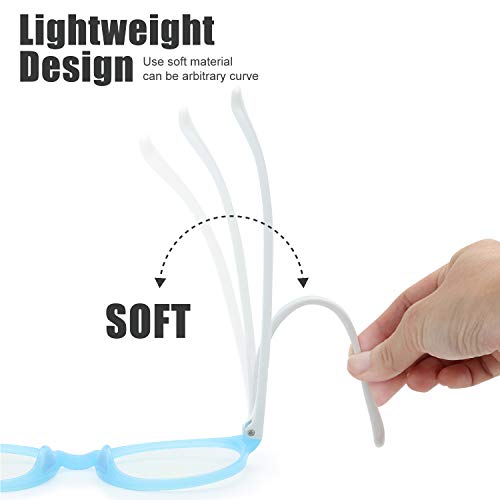 Image of The Fresh Kids Blue Light Blocking Glasses, Flexible TR-90 Frame for Boys Girls Age 3-14, Gaming /TV /Phone