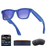 AI Smart Glasses with Camera, 8MP HD Camera Glasses for Men,Women, AI Recording Glasses with Voice Assistant,Open-Ear Audio,Real-Time Translation,Video Recording Sunglasses for Life & Work Vlog(Blue)