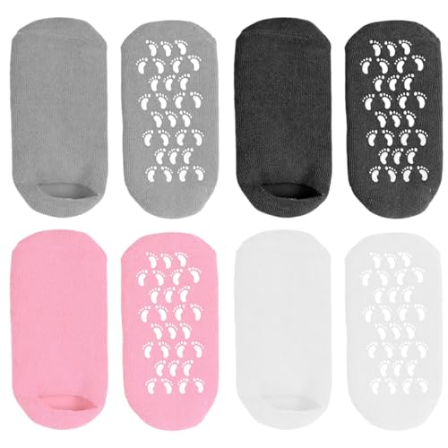 CVFRTT Juego De 4 Pares De Calcetines Antideslizantes Para Mujer, Calcetines De Yoga Para Hombre Y Mujer, Calcetines De Pilates, Calcetines Cómodos Para Mujer, Calcetines Limitados Para Mujer