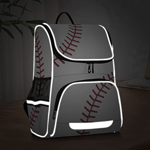 Xuwu Custom Personalized Ball Lace Baseball Backpack With Reflective Strip For Kids Boys Girls Elementary School Bag Removable Chest Strap #TOP4