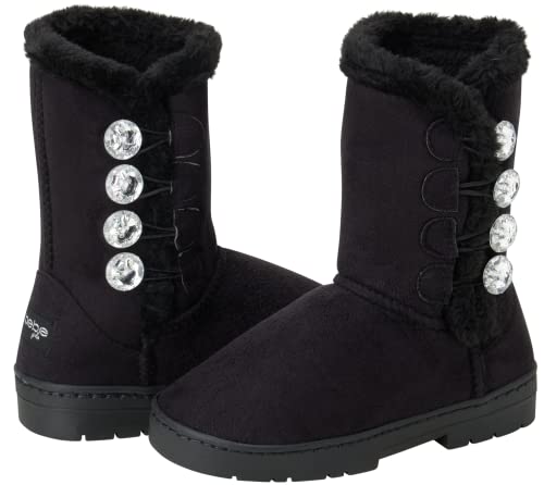 bebe Girl's Fur Lined Winter Boot with Rhinestone Details (Toddler/Little Girl/Big Girl)3