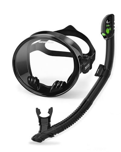 Water Space Equipo de Snorkel para Buceo para Mujeres y Hombres Set de Máscara con Tubo Seco miniatura 1