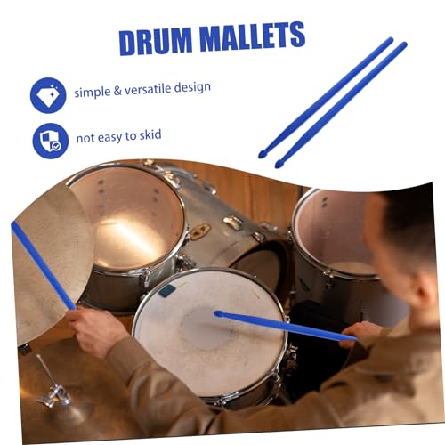 Kisangel 1 par de baquetas de nylon para batería - agarre para práctica de percusión, ligero y mazas para principiantes, adecuado para tambores de lengua, marimbas y xilófonos miniatura 6