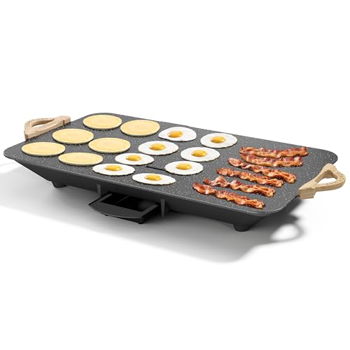 BBQ Masters 12'x20' Electric Griddle, 1700W Fast &...