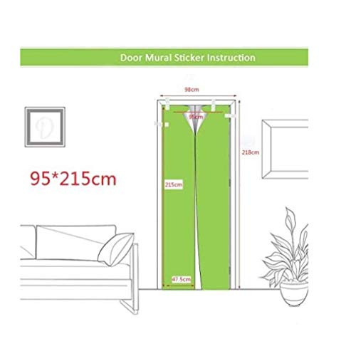 MSSDEBZ Adesivo Porta 3D Wall Sticker Murale