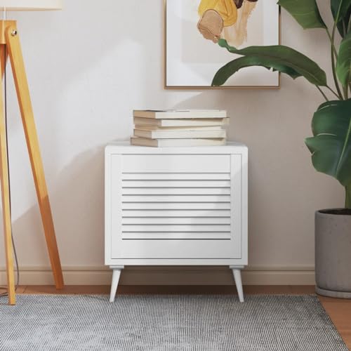 ZEYUAN Lamellentür Massivholz Kiefer Weiß 39,5x49,4 cm, Schwingtür, Saloontür, Pendeltür, Schranktüren, Lammelentüre, Lamellen Tür