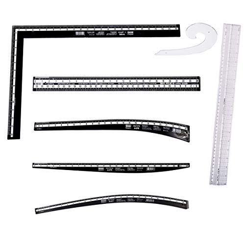 HIRDAY Complete Fashion Designing Tailoring Scales Set of 7 - Hip Curve ...