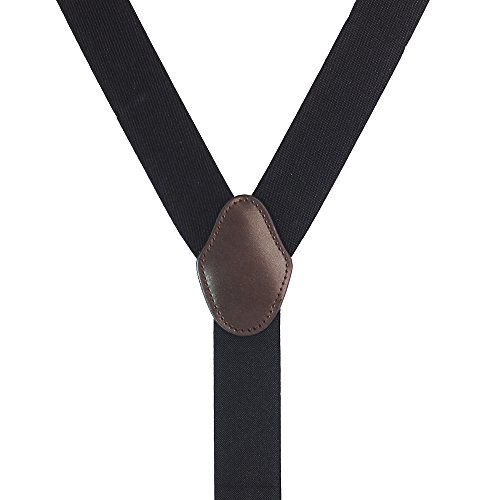 Image of The Tie Hub Suspenders for Men | Slim Clip-On Y-Back Elastic Braces | Adjustable 1.25 Inch | Formal Wedding Office