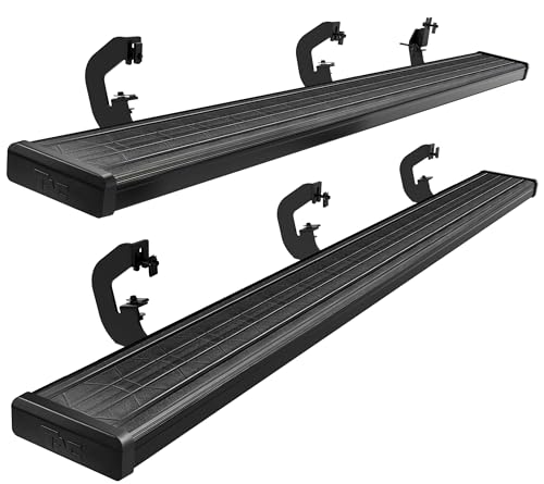 TAC Spear Running Boards fit 2007-2018 Chevy Silverado/GMC Sierra 1500|2007-2019 2500/3500 Extended/Double Cab (Incl.2019 Silverado 1500 LD/Sierra 1500 Limited) 6