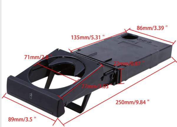 Amazon.com: Ssrracing Black Dash Board Cup Holder Drink Holder for