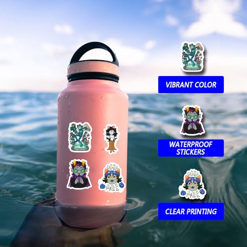 120 PCS Homestuck Stickers Anime Game Aesthetic Waterproof Vinyl Sticker for Water Bottle Laptop Phone Scrapbooking Journaling for Party Supply Favor Decor