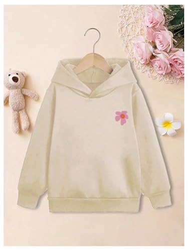 Girl's Floral Graphic Hoodies Pullover Cute Long Sleeve Loose Hooded Sweatshirts2