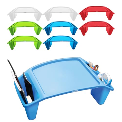 BAZIC Kids Lap Desk Activity Tray Lap Table Portable Desk, Plastic Lapdesk for Children Drawing Eating, Assorted Colors, 8-Pack