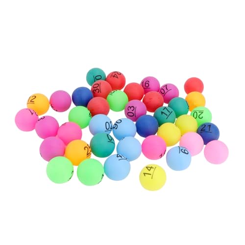 SOPOTUTU 30 Piezas Bola numerada Bolas de numeradas Dibujo Suministros de Juego de Fiesta Color de la el plastico