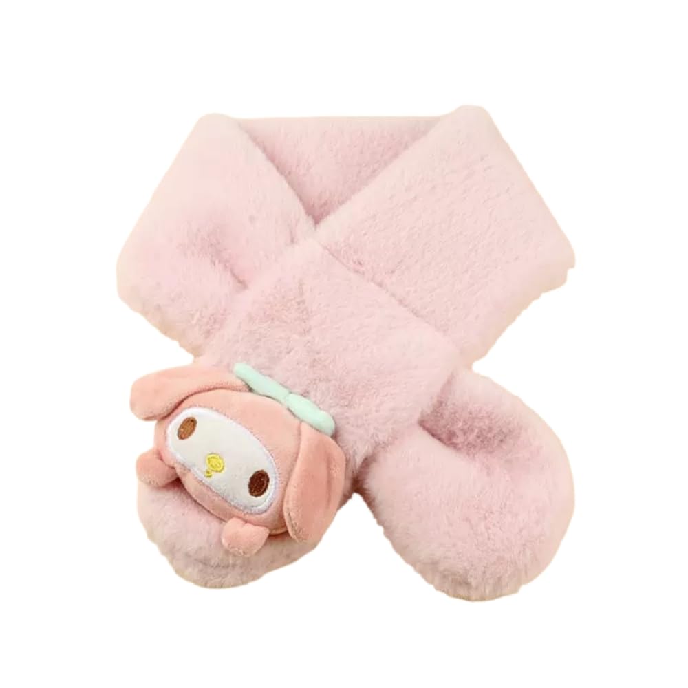 ISABELLA MOON Kids Winter Beanie Scarf for 2-10 Years Old Boys Girls.Outdoor Warm Fleece Lined Thermal Knit Fluffy Pom (Melo)
