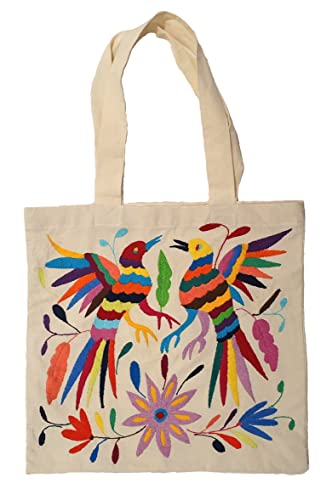 Bolso tote mexicano artesanal bordado Otomí Tenango miniatura 4