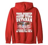 Proud Daughter Of Desert Storm Veteran Military Vet's Family Zip Hoodie