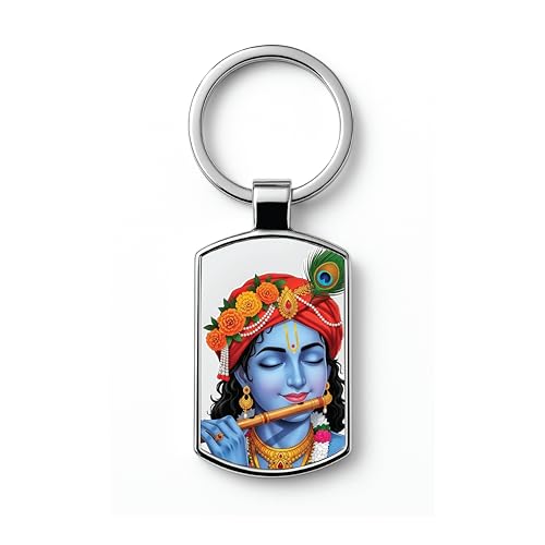 Image of Stylish Metal Keychains with Permanent Glossy Print - Inspirational Quotes & Spiritual Designs - Perfect Key chains for loved ones, Personal Use, Gifts & Return Gifts