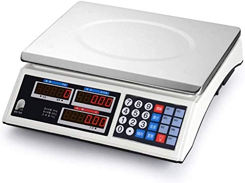 KLLJHB Básculas electrónicas Báscula informática de Precios electrónica de Alta precisión Báscula Digital de Alimentos de Acero Inoxidable Básculas con Pantalla LCD