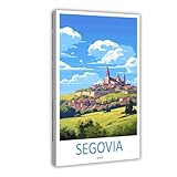 QOGDAF Segovia Travel Spain - Lienzo decorativo para pared, pintura para sala de estar, dormitorio, 50 x 75 cm