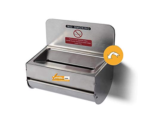 Vendooh! POSACENERE Piccolo da Esterno da Parete Muro in Acciaio con SNODO A Cerniera