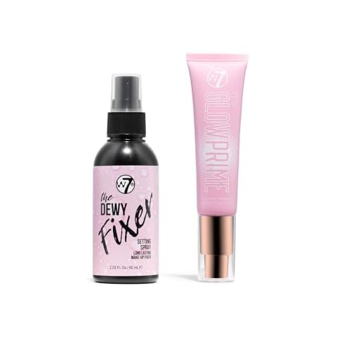 W7 The Fixer Glow Makeup Primer & Spray Set Cover
