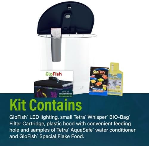 GloFish aquarium with visible internal filter