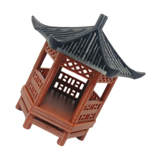 Happyyami Micro Paisaje Pabellón Ornamental Miniatura Decoración Acuario Jardín Micro Paisaje Estatua para Escritorio Hogar Oficina
