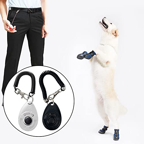 DOANTE 1 Pièce clicker Chien Dressage,clicker Chien,clicker,cliqueur pour Chien,Clicker de Chien avec Grand Bouton,Dressage pour Chien d'entraînement,pour Chiens Animaux Cheval,Chat,Chien(Blanc)