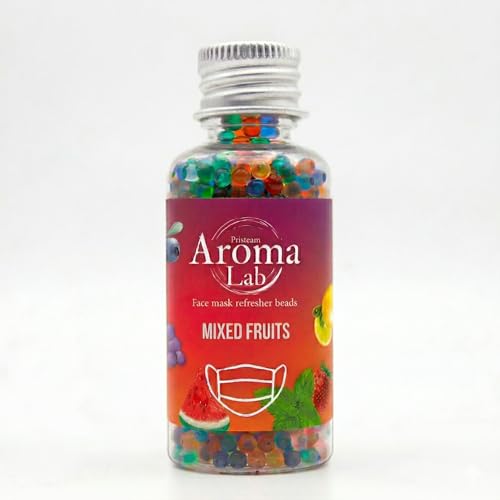 Face Mask Refresher - 1000 Mixed Fruits Scented Air Freshener Beads for Face Masks Long-Lasting Fresh Aroma with Natural Essential Oils
