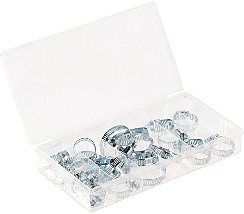 AGT Kleinteile Sortimente: Sortimentskasten Schlauchschellen in 5 Größen, 26-teilig (Kleinteilemagazine, Sortimentkasten, Schlauchschelle)