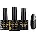 Produktbild VOXURY Gel Nagellack, Top Coat and Base Coat, UV Überlack & Unterlack Set, Matt Gel Überlack Nagellack UV LED für Nageldesign Gel Polish für Salon & Home Use 3×10ml
