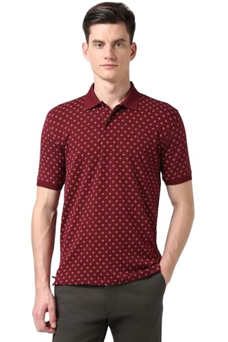 Image of Peter England Men's Cotton Blend Regular Fit T-Shirt