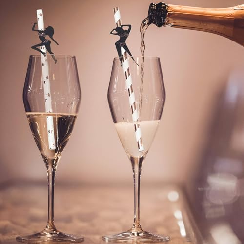 24 pitillos desechables de papel para fiesta despedida boda miniatura 5