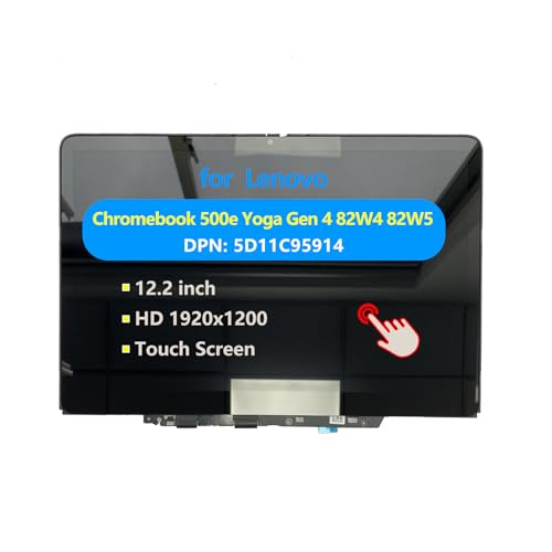 Image of Replacement Laptop for Lenovo Chromebook 500E Yoga Gen4 Touch Screen Digitizer Assembly LCD Display Module with Bezel 5D11C95914