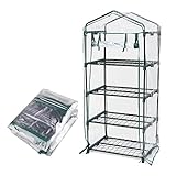 Alta calidad: PVC de alta calidad, cubierta transparente resistente para máxima luz, impermeable y anti-UV, duradero y resistente. Tamaño: 69 x 49 x 160 cm