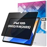 iPad 覗き見防止 プライバシーフィルム チ 対応 強化ガラス 9H硬度 防眩光 低反射 ブルーライトカット 指紋防止 (iPad 10th （A16) 11th)