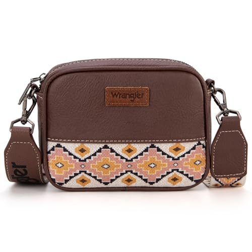 Image of Wrangler Small Crossbody Bags for Women Aztec Mini Purses with Guitar Strap | with Guitar Strap